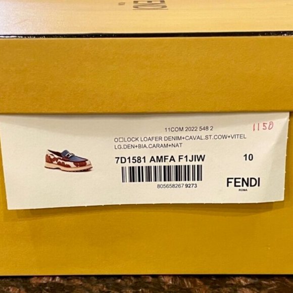 Fendi Men’s Calf Hair O'Lock Buckle Slip-on Loafers Size 10 US $1,250.00 - Picture 5 of 11